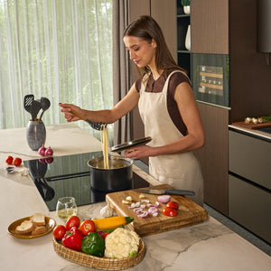 Oak Wood Spaghetti Server