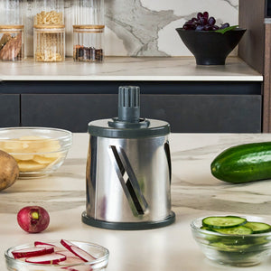 Zyliss Slicing Drum Gourmet displayed in a modern kitchen setting.