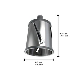 Zyliss Slicing Drum Gourmet dimensions graphic.