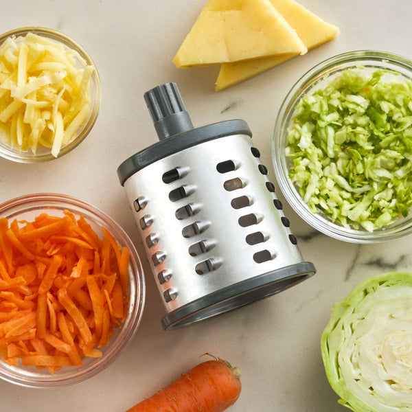Zyliss Coarse Grating Drum Gourmet displayed in a modern kitchen setting.
